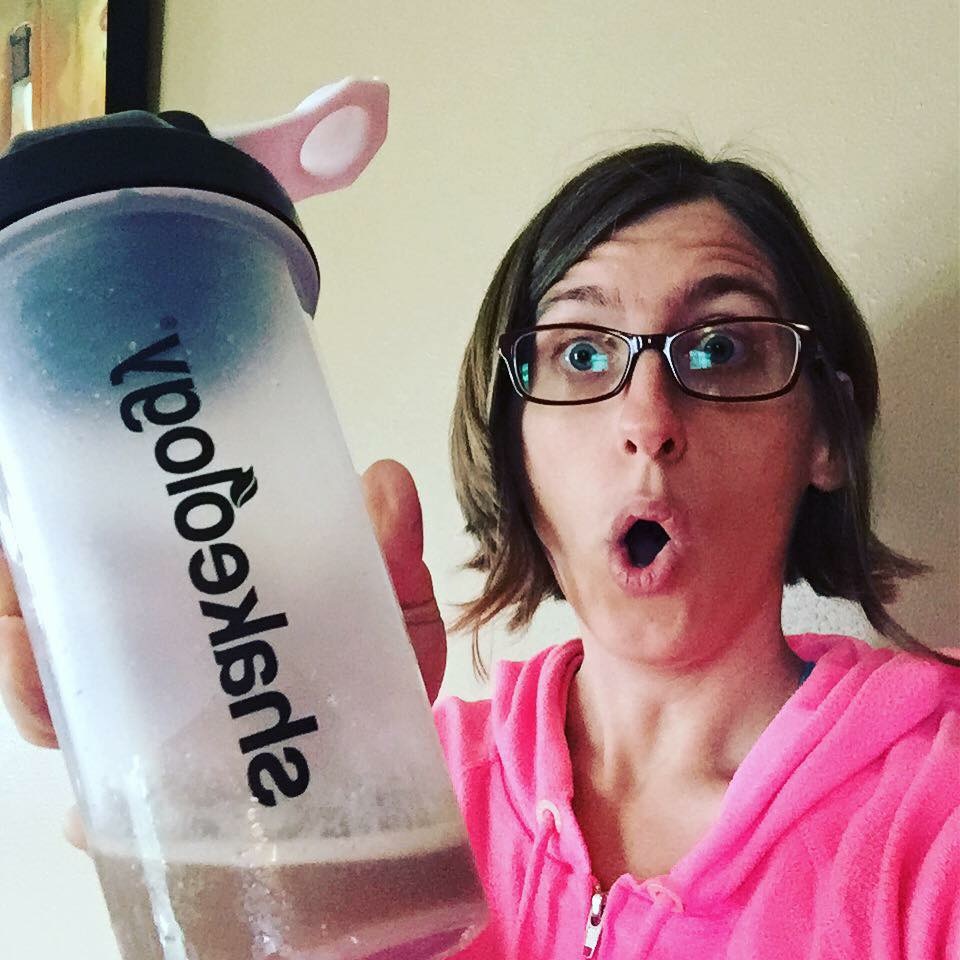 This is me, just being sassy about my Shakeology.